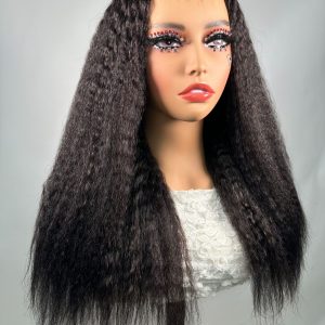 V Part Wig kinky straight 200% 20 pouces